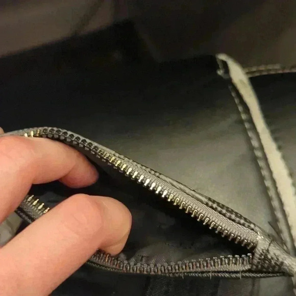 H by Halston Faux Leather Black and Gray Wallet - - Picture 5 of 7